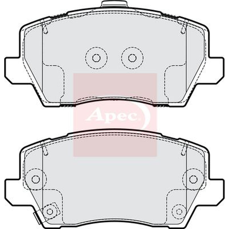 Apec Front Brake Pad Set fits Kia Picanto III 2017-2018 1.0 1.2