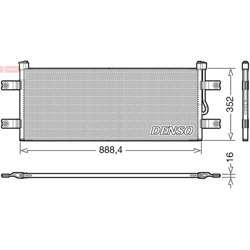 Denso Air Conditioning Condenser fits Mercedes-Benz Actros MP4 / MP5 2011 on