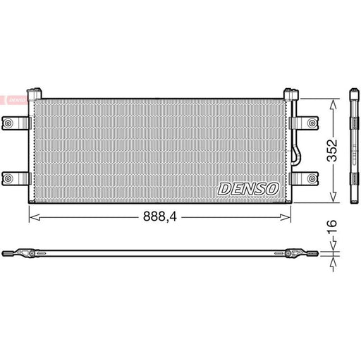 Denso Air Conditioning Condenser fits Mercedes-Benz Actros MP4 / MP5 2011 on