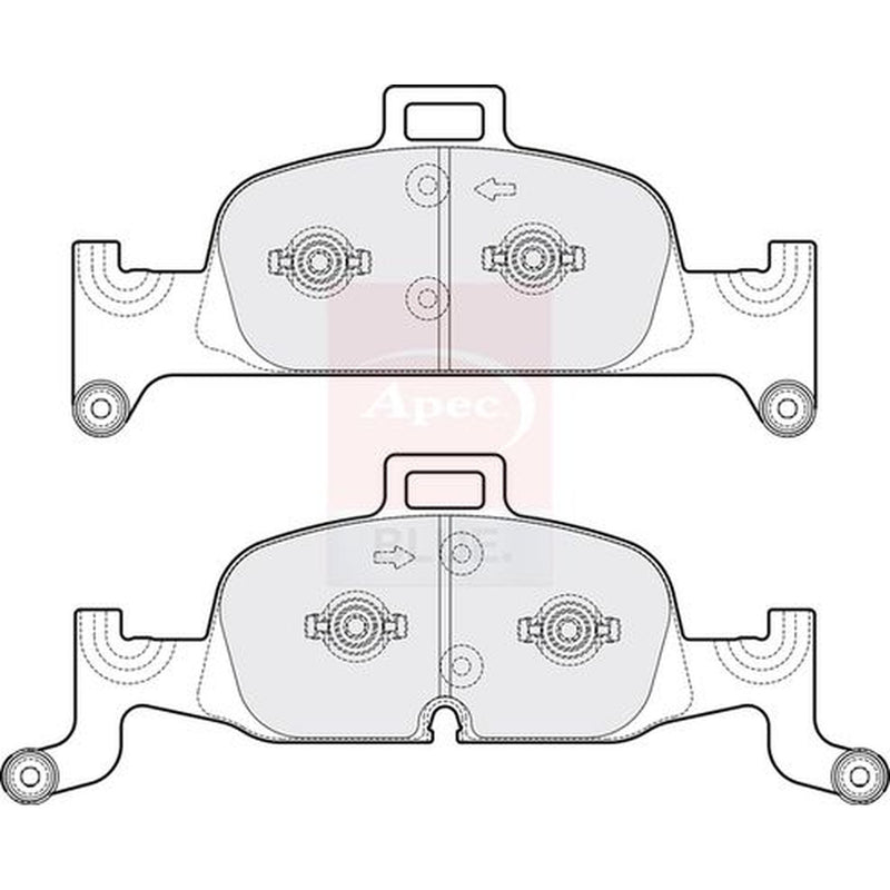 Apec Front Brake Pad Set fits Audi A4 Allroad B9 2016-2020 2.0 3.0