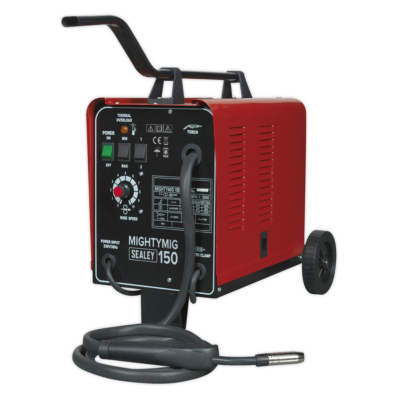 Sealey Professional Gas/No-Gas MIG Welder 150A 230V MIGHTYMIG150 Sealey - Dynamic Drive