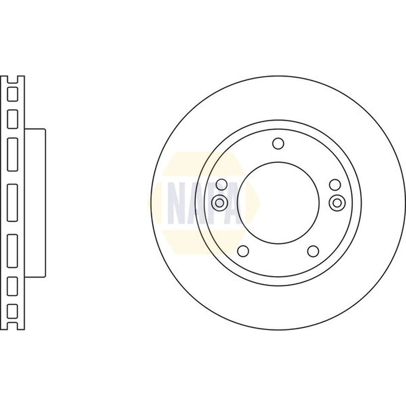 NAPA 2 x Vented Brake Discs fits Kia Sorento I 2002-2011 2.4 2.5 3.3 3.5