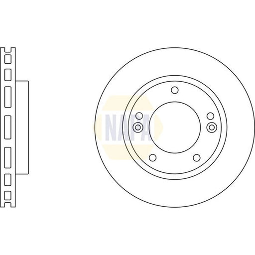 NAPA 2 x Vented Brake Discs fits Kia Sorento I 2002-2011 2.4 2.5 3.3 3.5