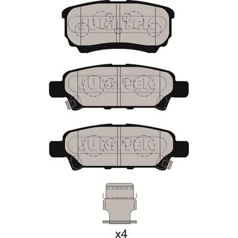 Juratek Rear Brake Pad Set fits Chrysler Sebring 2007-2010 2.0 2.4
