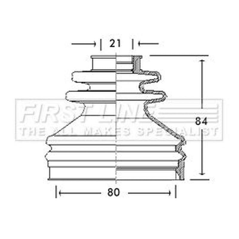 First Line Drive Shaft Bellow Kit Front Left fits Audi 100 C4 1990-1994