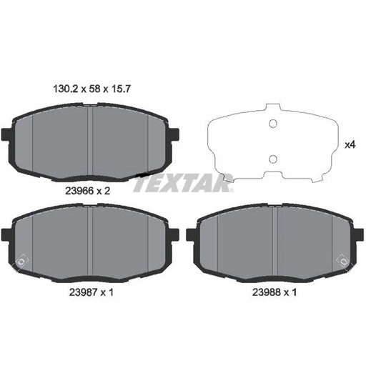 Textar Front Brake Pad Set 2396601