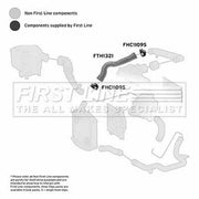 First Line Intercooler Turbo Charge Air Hose fits Mercedes-Benz V-Class