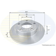 Comline Rear Brake Solid Discs & Pads fits Audi A4 B5 2000-2001