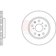 Apec 2 x Vented Front Brake Discs SDK6623