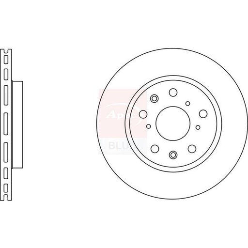 Apec 2 x Vented Brake Discs fits Suzuki Swift III 2005-2015 1.3 1.6