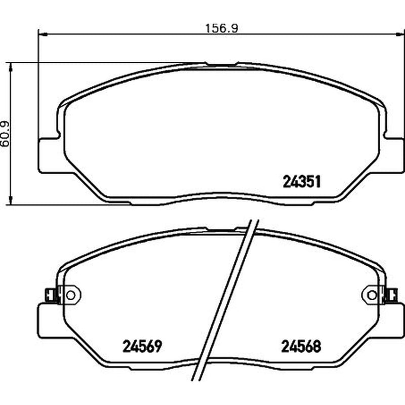 DON Front Brake Pad Set fits Hyundai Genesis 2008-2014 3.3 3.8