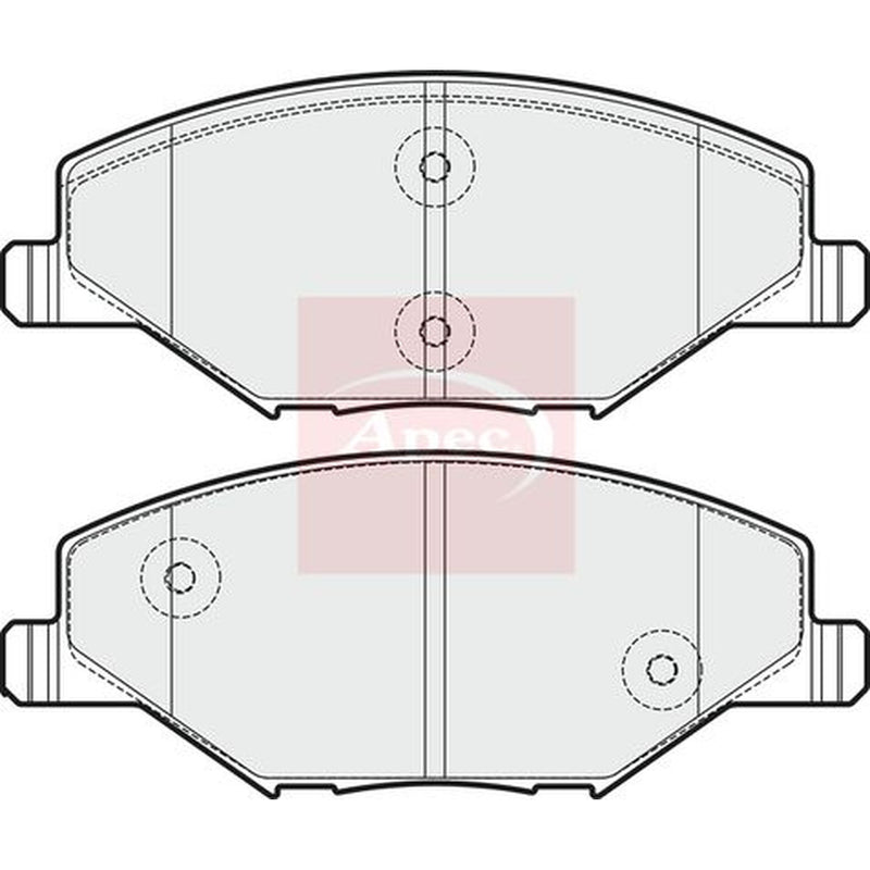 Apec Front Brake Pad Set fits Skoda Fabia II 2011-2014 1.2