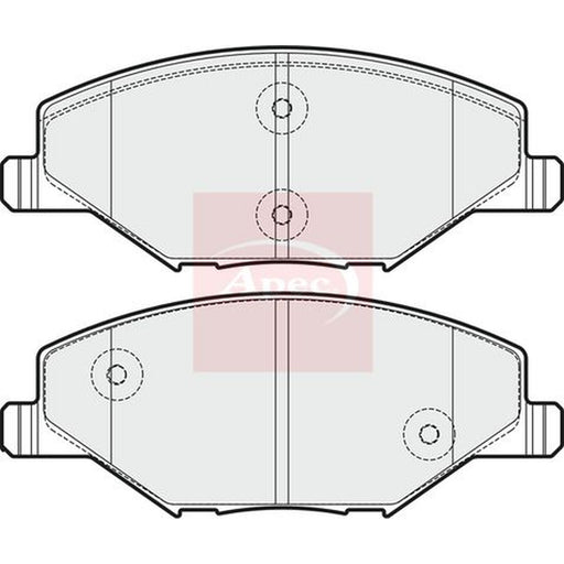 Apec Front Brake Pad Set fits Skoda Fabia II 2011-2014 1.2
