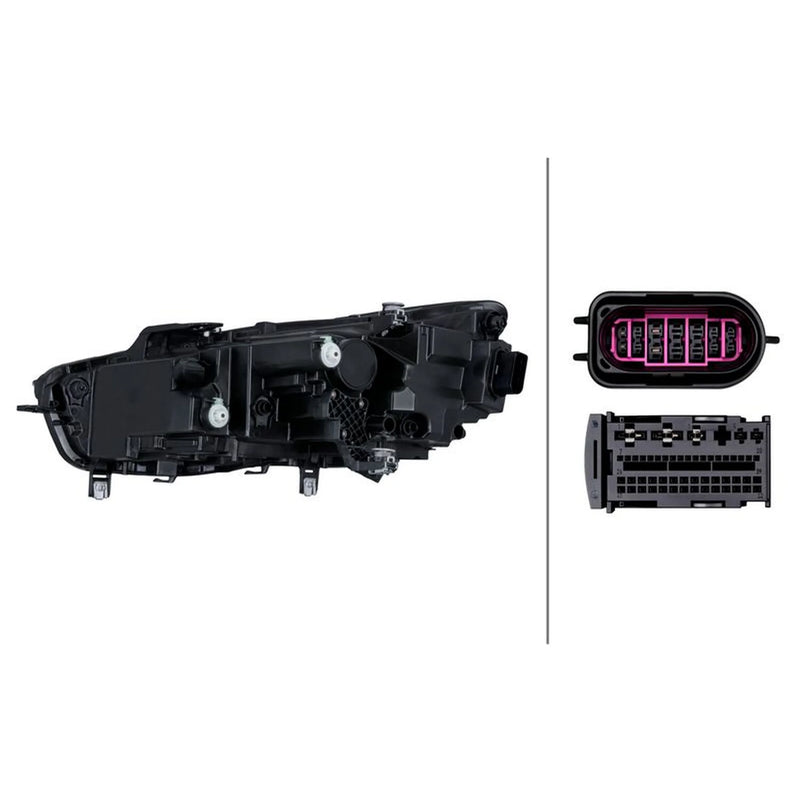 Hella Headlight Headlamp LED Right 1LX 016 810-481