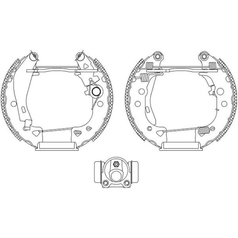 Mintex Brake Shoe Set Axle Kit fits Citroën Ax 1986-1988