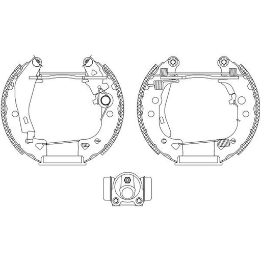 Mintex Brake Shoe Set Axle Kit fits Citroën Ax 1986-1988