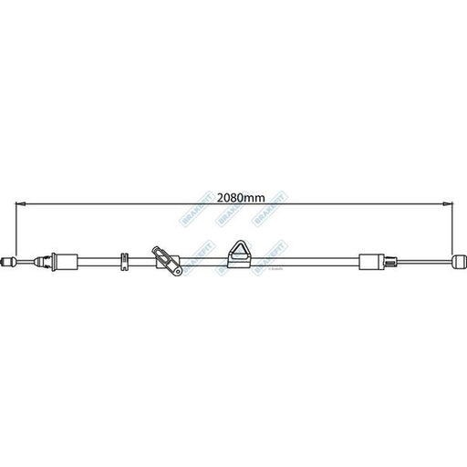 Apec Handbrake Cable Left Rear fits Ford Galaxy II 2006-2015 1.6 1.8 2.0 2.2 2.3