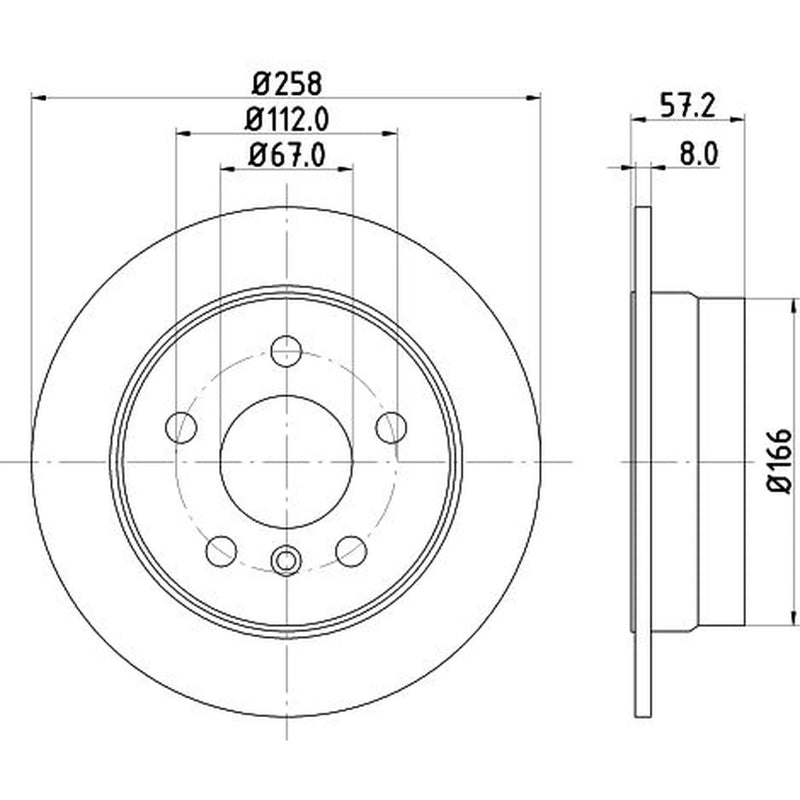 Mintex Rear Brake Discs & Pads fits Mercedes-Benz A-Class 2010-2012 169.090