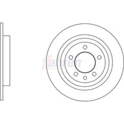 Fahren 2 x Solid Rear Brake Discs FBD6811-x2