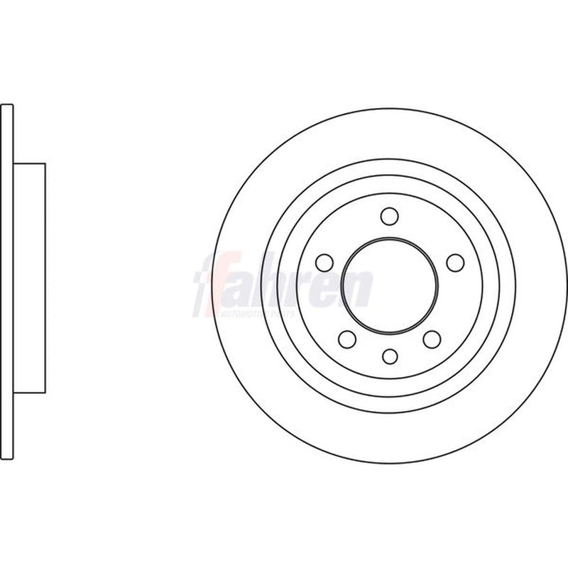 Fahren 2 x Solid Rear Brake Discs FBD6811-x2