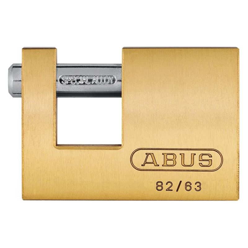 Abus Mechanical 82/63mm Monoblock Brass Shutter Lock Keyed Alike 8501 ABUS Mechanical - Dynamic Drive