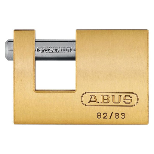 Abus Mechanical 82/63mm Monoblock Brass Shutter Lock Keyed Alike 8501 ABUS Mechanical - Dynamic Drive