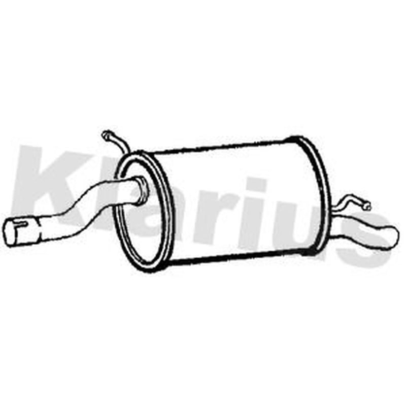 Klarius Box With Tail Pipe Rear fits Alfa Romeo Mito 2008-2013 1.4