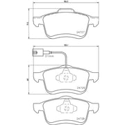 Brembo 4 x Front Brake Pad Set fits Chrysler Delta 2011 on 2.0