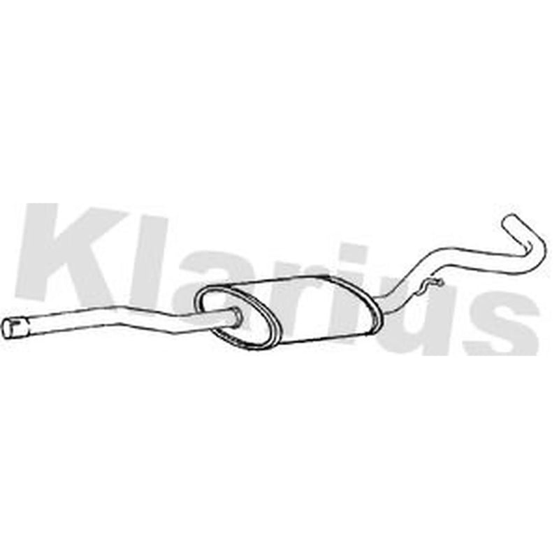 Klarius Box With Centre Pipe Centre fits Ford Focus III 2014-2017 1.5