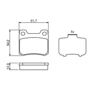 Bosch Front & Rear Pads fits Mercedes-Benz C-Class 1993-2000