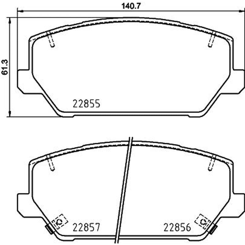 DON Front & Rear Pads fits Hyundai Santa Fe IV 2018-2020 2.2 3.5