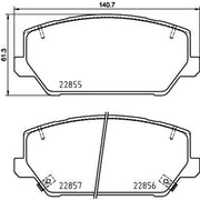Mintex Front Brake Pad Set fits Hyundai I30 2017 on 2.0