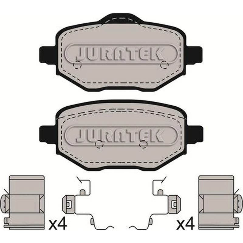 Juratek Rear Brake Pad Set fits Citroën C3 IV 2024 on 1.2