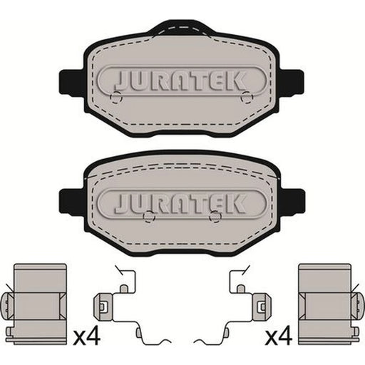 Juratek Rear Brake Pad Set fits Citroën C3 IV 2024 on 1.2
