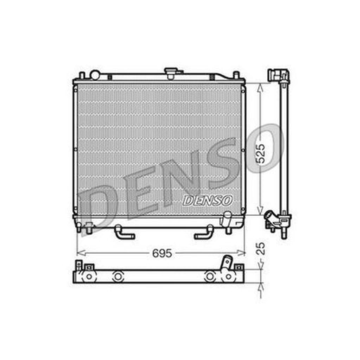 Denso Engine Radiator fits Mitsubishi Pajero/Shogun Canvas Top 2000-2006 3.2