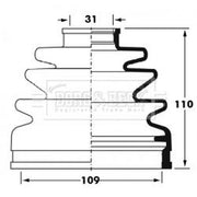 Borg & Beck Drive Shaft Bellow Kit Wheel Side BCB6026