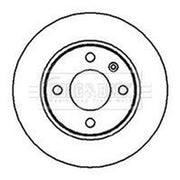 Borg & Beck 2 x Solid Front Brake Discs BBD4076-x2