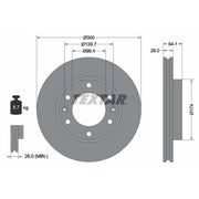 Textar 2 x Vented Front Brake Discs 92164500