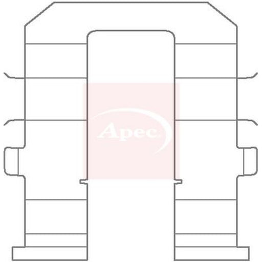 Apec Brake Pad Accessory Fitting Kit Rear fits Kia Sedona 2006-2015 2.2 2.7 2.9