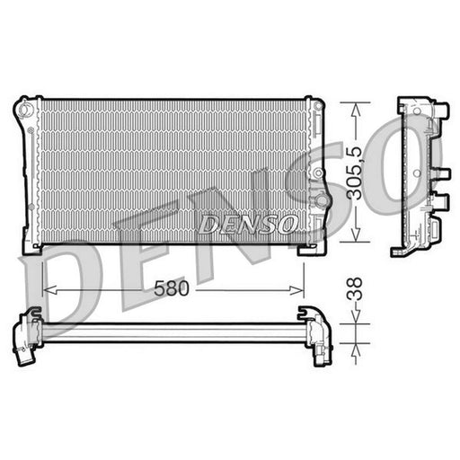 Denso Engine Radiator fits Fiat Idea 2004-2005 1.3