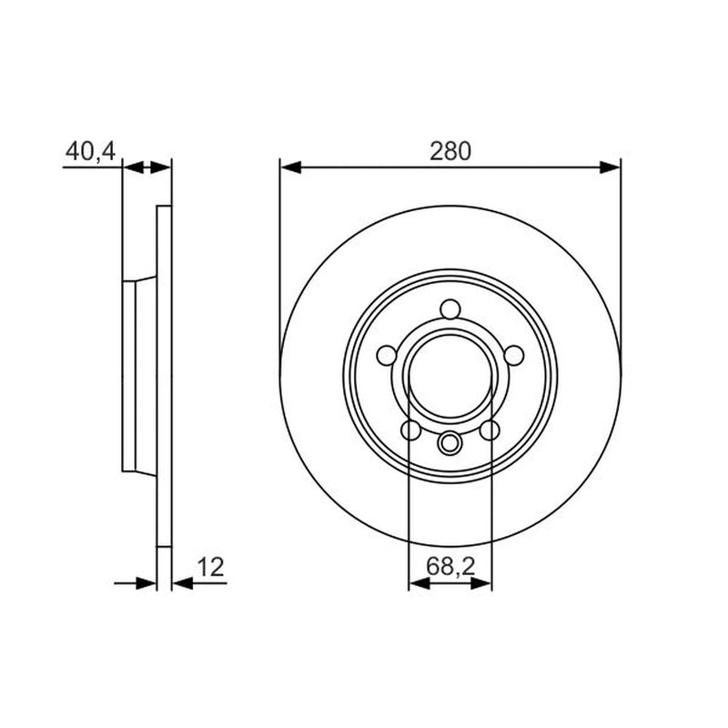 Bosch 2 x Solid Brake Discs
