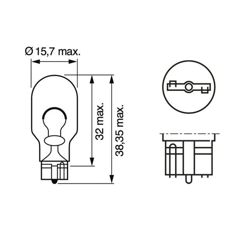Bosch Car Light Bulb HID (high-pressure discharge tube) W2.1x9.5d 12V 16W