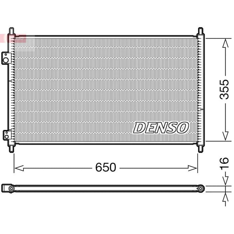 Denso Air Conditioning Condenser fits Honda Civic VII 2000-2005 1.4 1.6 1.7 2.0