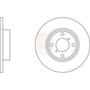 Apec 2 x Solid Front Brake Discs SDK6221-x2