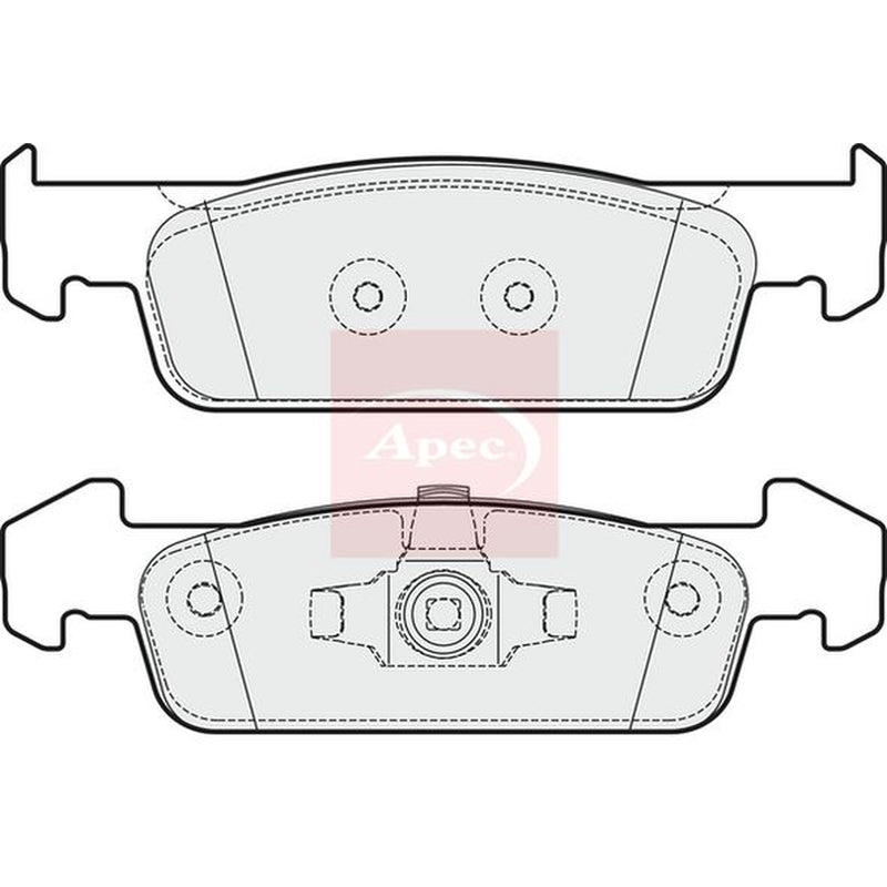Apec Front Brake Pad Set fits Dacia Logan II 2015 on 1.2