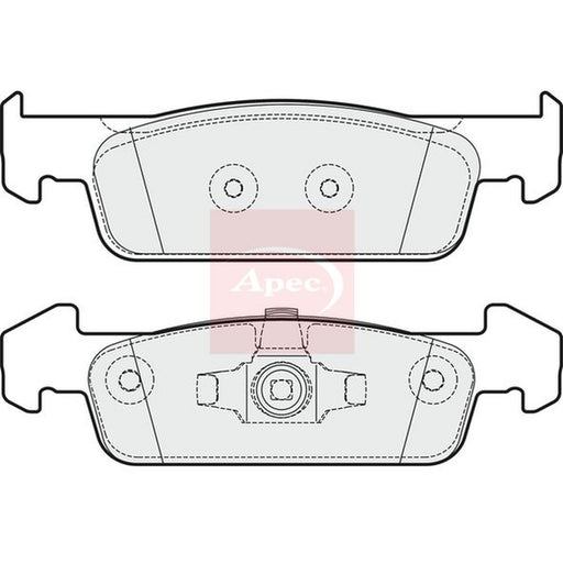 Apec Front Brake Pad Set fits Dacia Logan II 2015 on 1.2