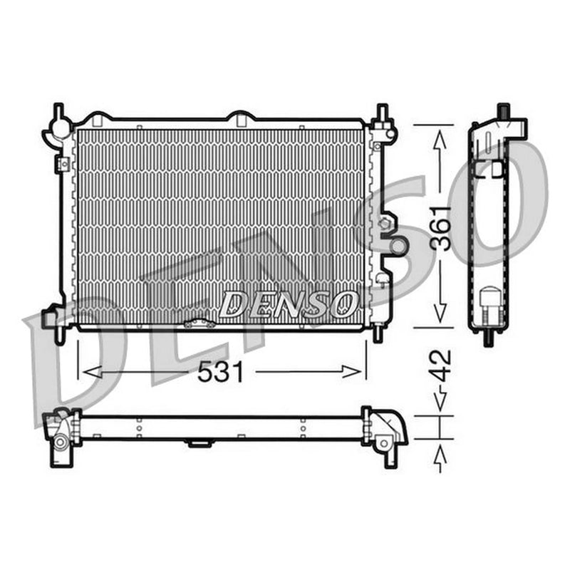 Denso Engine Radiator fits Opel Astra F 1991-1998 1.7