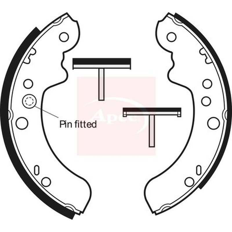 Apec Brake Shoe Set Axle Kit fits Carbodies Fx Fairway 1987-1996 2.7