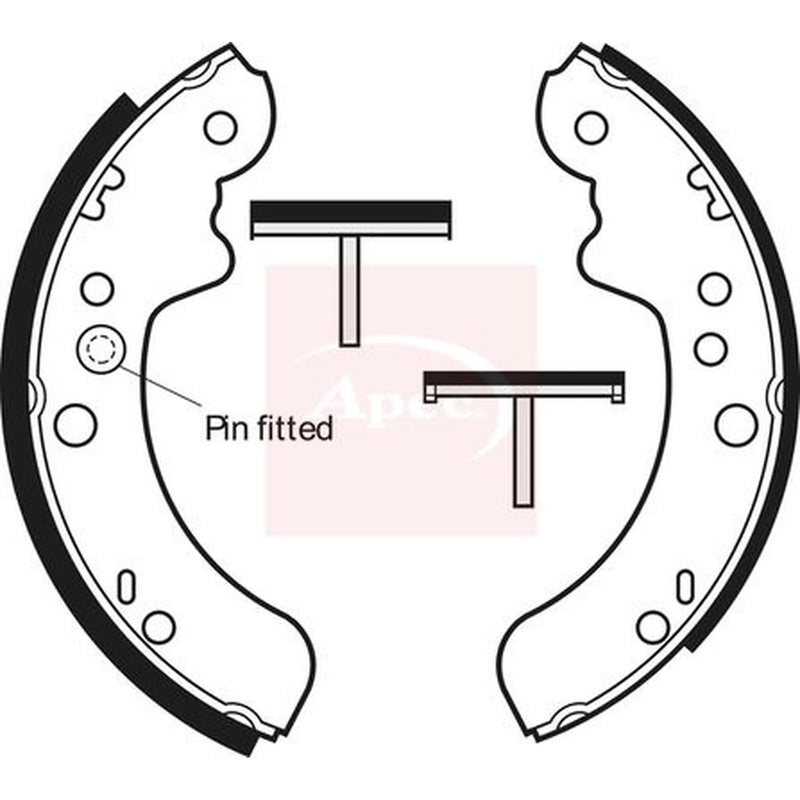 Apec Brake Shoe Set Axle Kit SHU387