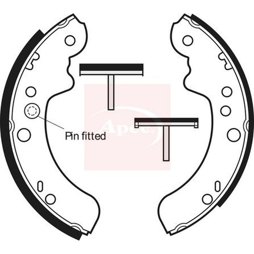 Apec Brake Shoe Set Axle Kit fits Carbodies Fx Fairway 1987-1996 2.7